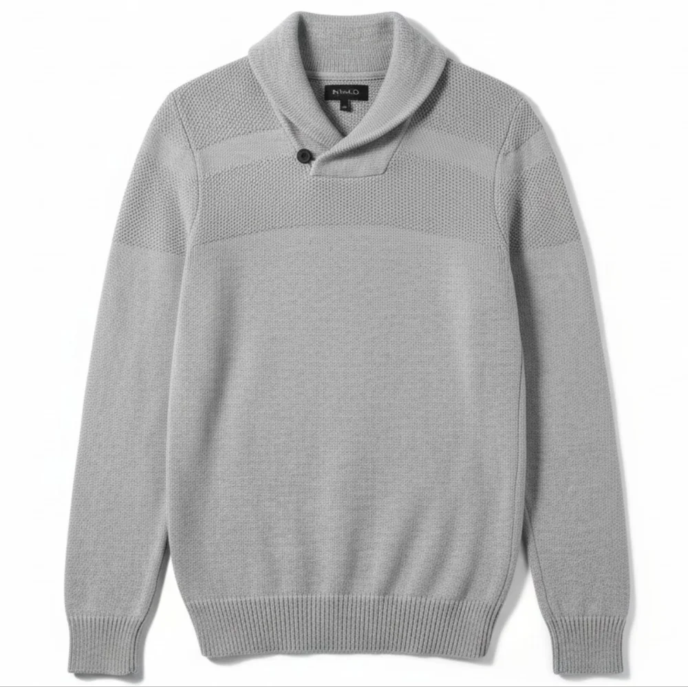 RW&CO Men’s Grey Knit Sweater XS 100% Cotton Slim Fit - Picture 1 of 8
